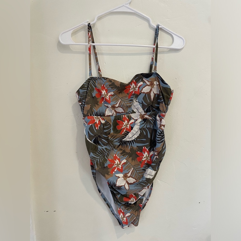 Pink blush maternity bathing suit
